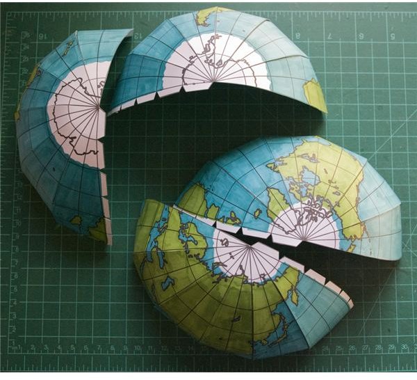 Using the globe template, print out the pieces and assemble them