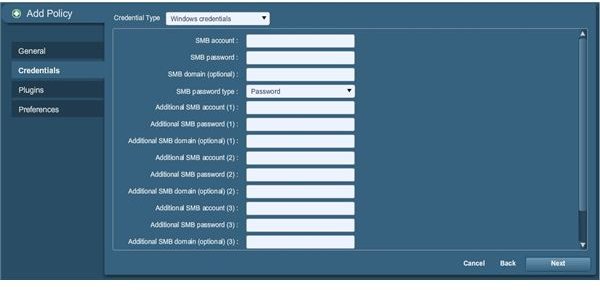 Adding Credentials Information