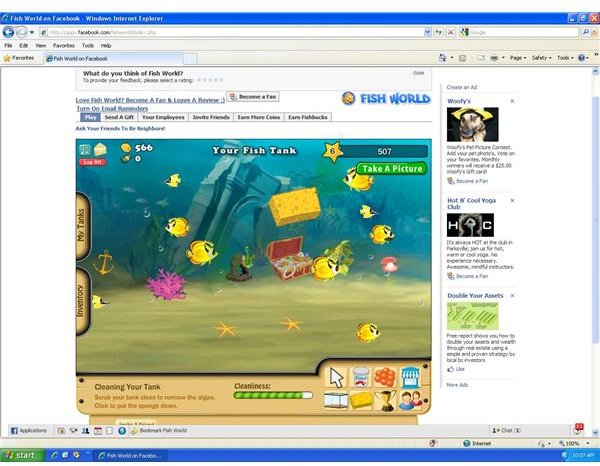 Facebook Fish World Game Review - Learn how to manage your own virtual fish tank on Facebook with Fish World.