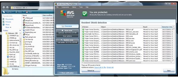 Real-time Protection by AVG Free 2011