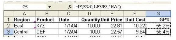 Fig. 168 - Copying the Excel Formula