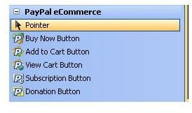 WYSIWYG Web Builder - creating your own paypal buttons for your website - paypal panel