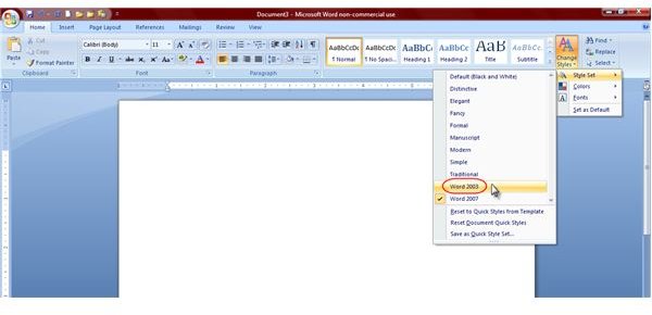 Line Spacing In Word 2007