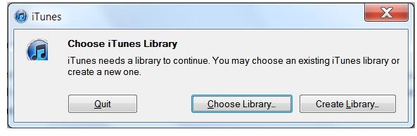 Figure 2 - Choose iTunes Library