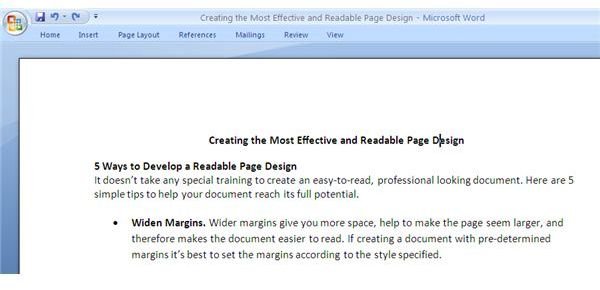 Creating the Most Effective and Readable Page Design