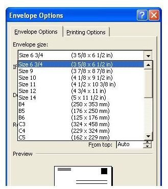 How to Create Kids Valentines Matching Envelopes in Microsoft Word - enevelope options