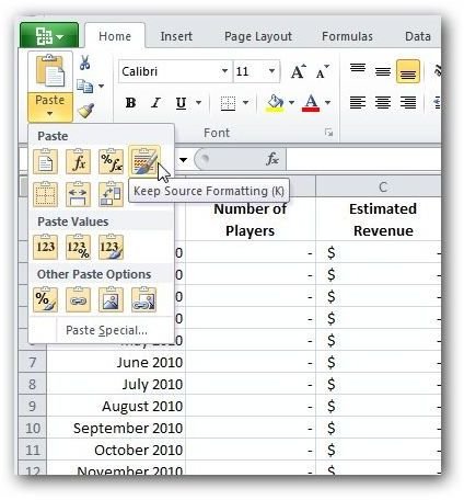 Paste Preview Feature in Office 2010