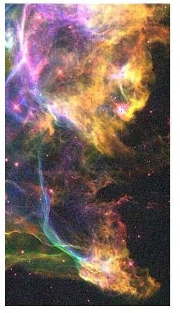 Cygnus Loop Supernova as seen by the Hubble Space Telescope - image from Space Today Online