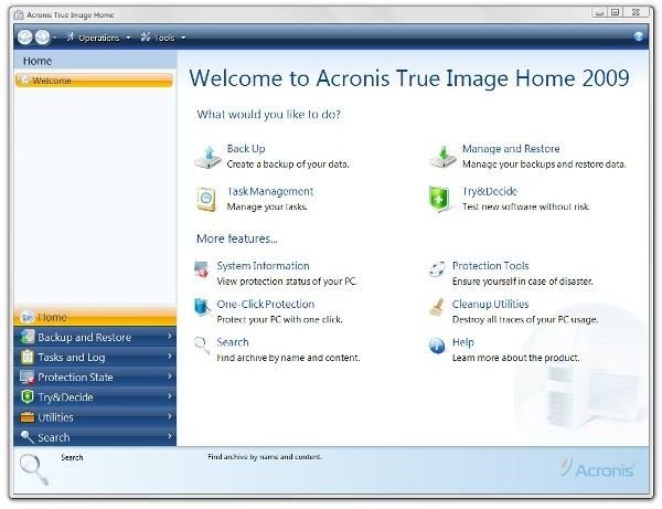 acronis true image home 2009 software