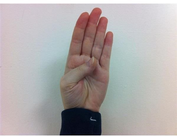 American Sign Language: Fingerspelling B