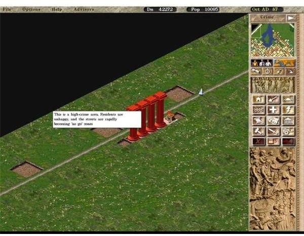 Caesar 3  City-Building Guide - The Peace Rating of your Caesar 3 City Explained