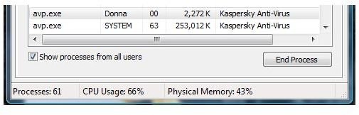 Huge memory usage during a system scan