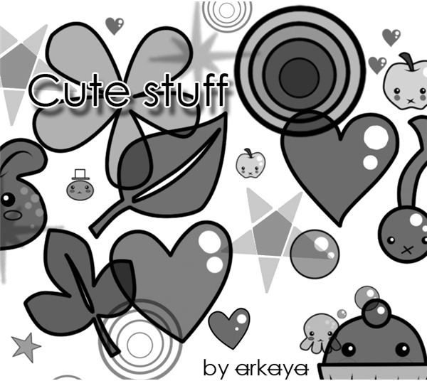 CuteStuff Brushes by arkayaStock