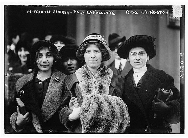 800px-Fola La Follette, Rose Livingston and unidentified striker