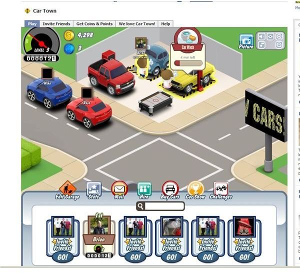 Facebook Game Reviews: Car Town - Your own car garage on Facebook