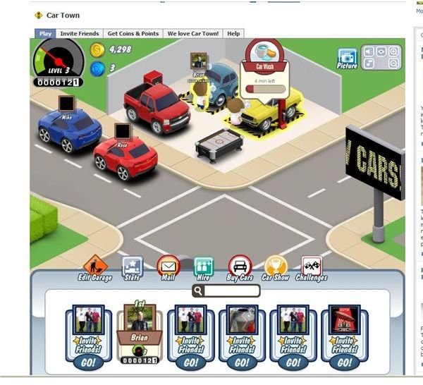 car town facebook game