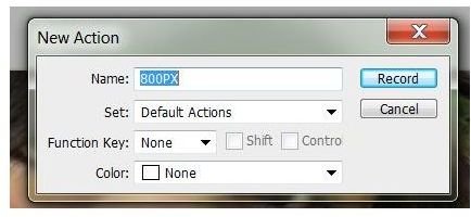Name your action something memorable, such as 800px