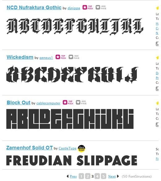 Fonts designed