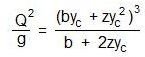 Critical depth equation for a Trapezoid