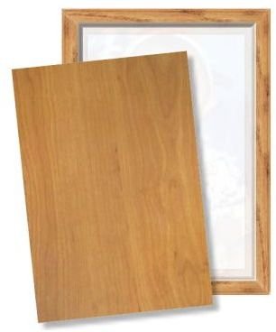 Cover the back of the picture frame with the wood sheet.