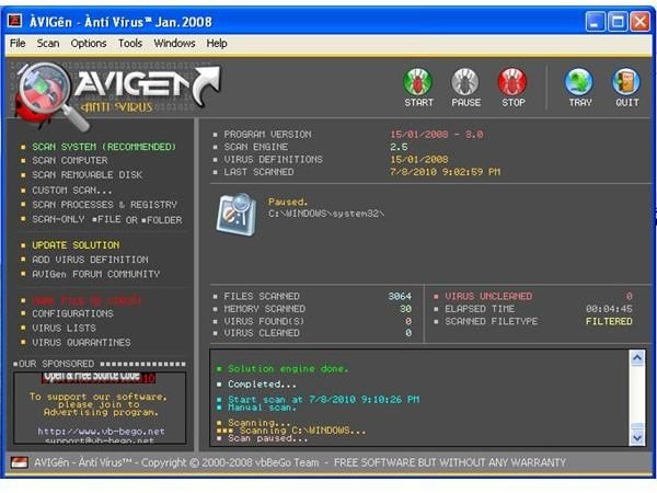 Review of: AVIGen Free Spyware Scanner