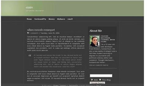 free blogger template, emire template for blogger