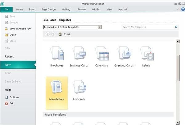 Creating a Print Pattern Cover in Microsoft Publisher