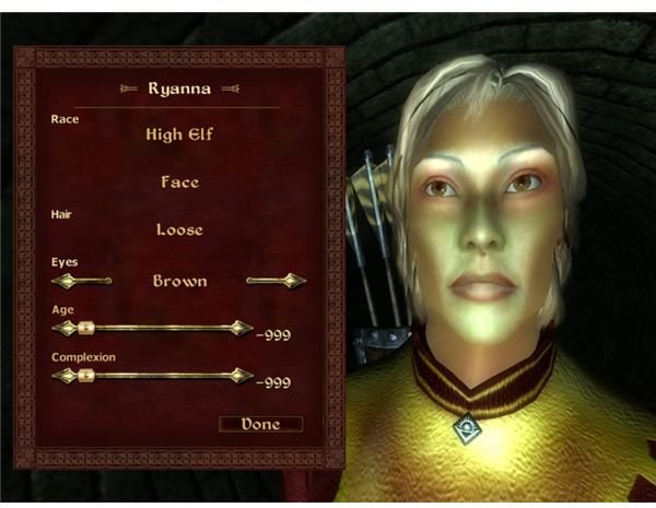 elder scrolls oblivion faces