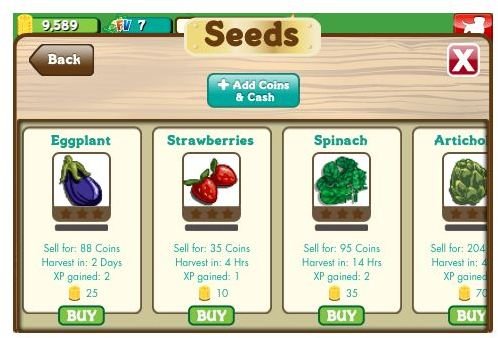 Strawberries are a great item for a new FarmVille player