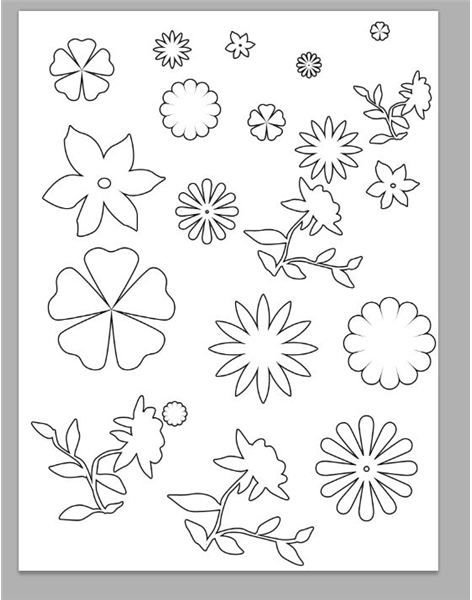 Outlined flowers