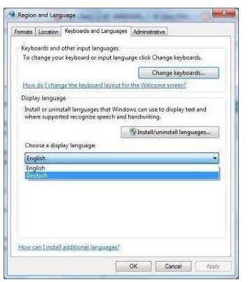 Fig 2 How do I Change Computer Language in Windows 7