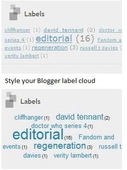 Style your Blogger label cloud widget