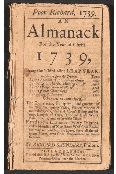 379px-Poor Richard Almanack 1739