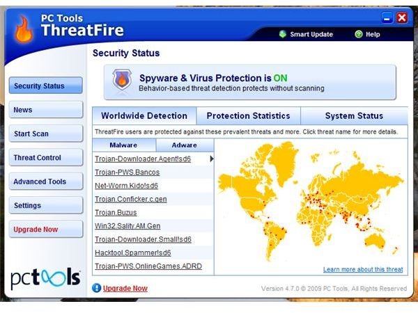 UI of ThreatFire