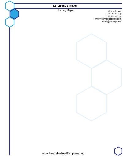 business letterhead hexagon