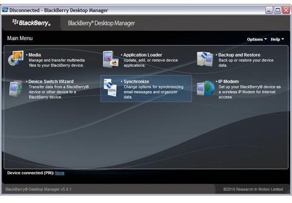 How to Sync BlackBerry with Outlook 2007 with BlackBerry Desktop Manager