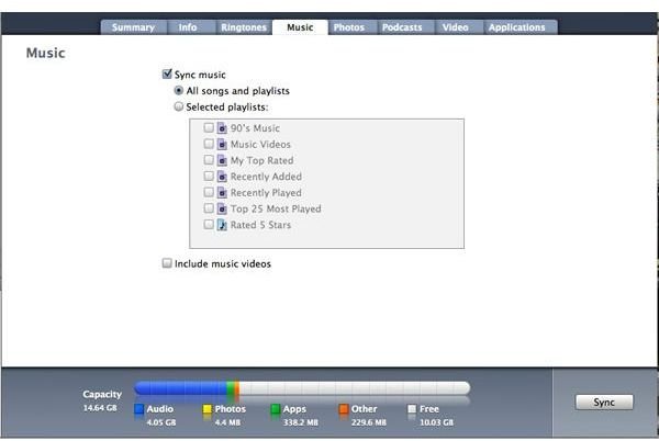 itunes music sync