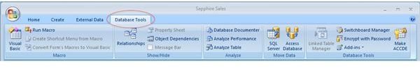 Database Tools Tabs