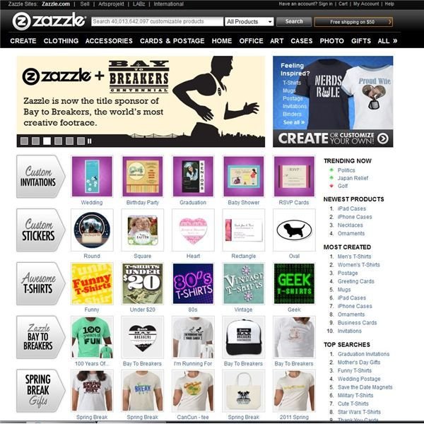 Zazzle Website