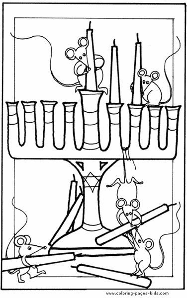 Menorah coloring page