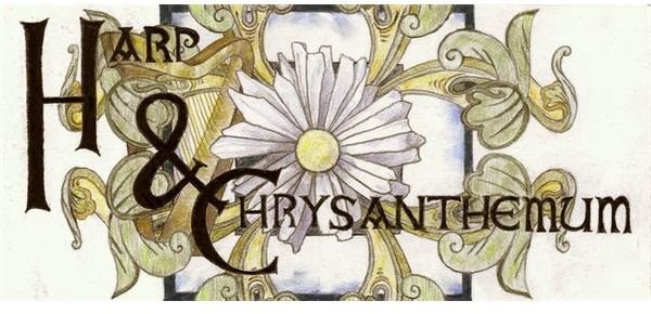 Harp and Chrysanthemum