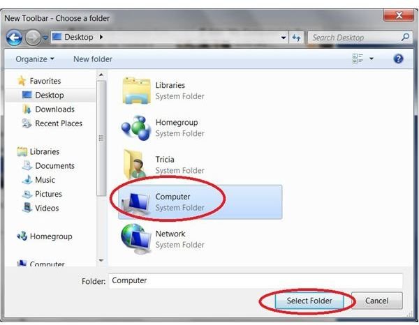 How to Set the My Computer Icon with Windows 7: Taskbar