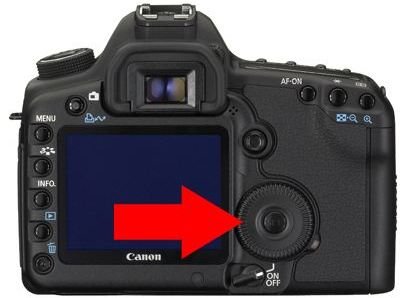 canon camera menu back button