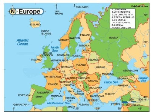 Map Of Europe In Spanish Names of European Nationalities in Spanish: A Lesson Covering the 