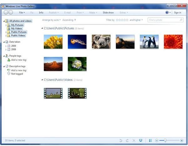 First Look at Photo Gallery in Windows 7