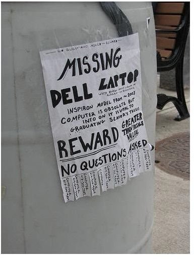 Missing Dell Laptop - from Flickr user pcorreia