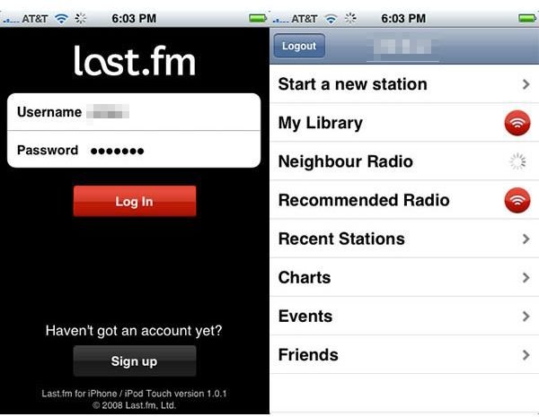 lastfm iphone app