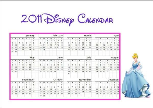 Free Kids Printable Disney Calendar: Download and Learn How to Make Your Own in Microsoft Publisher