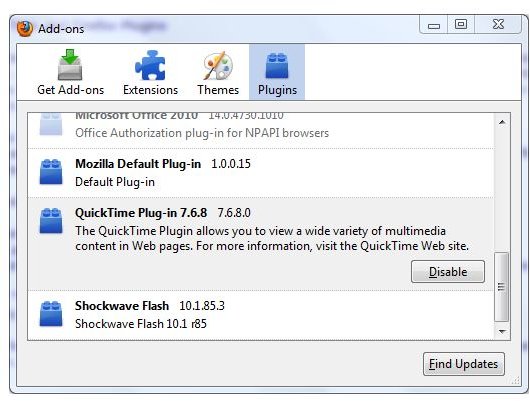 Plugin quicktime mac