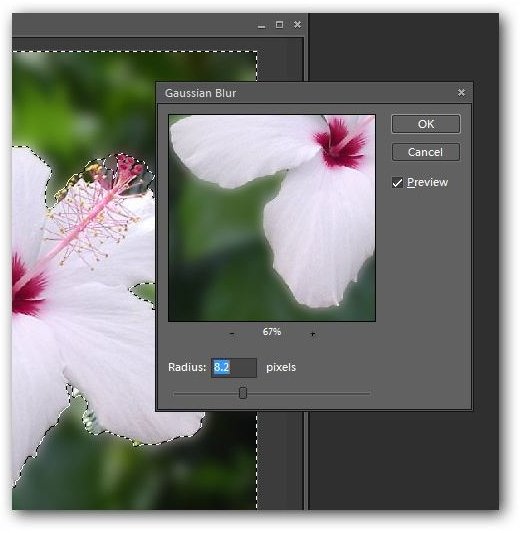 Adjust Settings for Gaussian Blur